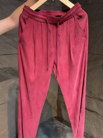 Men's Casual Pants Spring Summer Copper Ammonia Smooth Hanger Mask Pants Versatile Youthful Style St