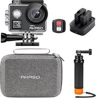 AKASO V50 Elite Action Cam, 4K60FPS 20MP Underwater Camera with Floating Handle and Bag WiFi with To