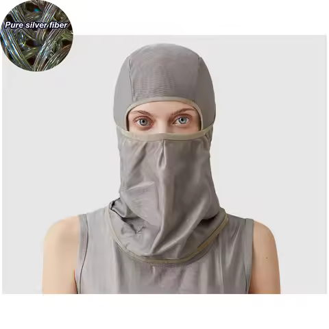 Electromagnetic Radiation Protective Head Hood Mobile Phone 5G Signal WIFI EMF Shielding 100% Silver