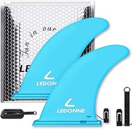 LEDONNE Fin 9'' SUP Center Fins 2 Pcs (USD 4.99/1 Pcs) SUP Replacement Fins with 1 Extra Pin No-Tool