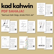 (PDF SAHAJA) KAD KAHWIN SIMPLE/MINIMALIST
