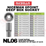 NICEMAN BRAND 6POINT DEEP BOX SOCKET - NL06
