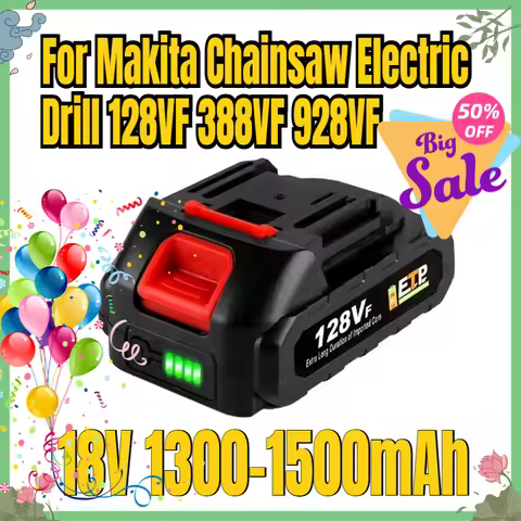 18V Rechargeable Lithium Battery 128VF 388VF 928VF 1300-1500mAh Lipo Battery for Makita Chainsaw Ele