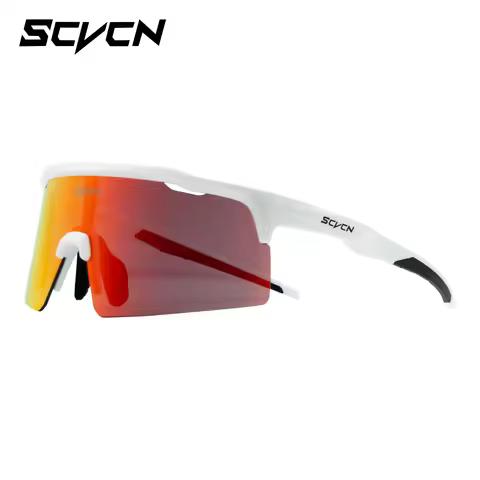 Scvcn Photochromic Cycling Sunglasses West Men Women Outdoor Cycling Soft Tact Cycle Glasses Mountai