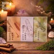 PALO SANTO, WHITE SAGE, CEDAR, Incense Sticks