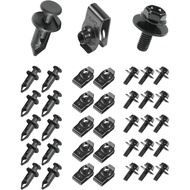 Zlirfy 35PCS Enjin Di Bawah Penutup Percikan Perisai Pengawal Bolt Badan Skru, Pelapik Fender Bumper