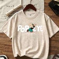 Cartoon Pattern T-Shirt, Vintage Washed Anime Print T-Shirt, 90s Retro Aesthetic Casual Short Sleeve