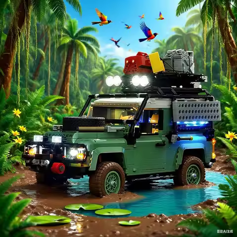 LED Light For 10317 Land Rover Classic Defender 90 Decorative Lamp With Battery Box (Not Include Leg