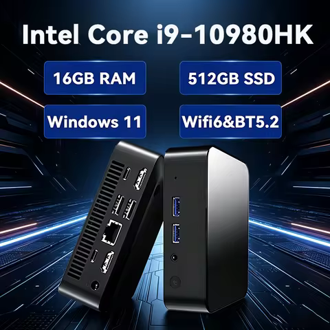 【3-year warranty】2026 New Portable Mini PC Gamer Intel Core I9 10980HK Windows 11 Mini Computer Gami