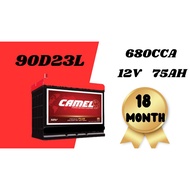 (INSTALLATION PROVIDED)Camel Premium Plus 90D23L Car Battery X70 Wish Camry Estima Vellfire Alphard 