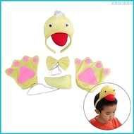 Nan Animal Tail Geese Bowtie Headbands Cartoon Geese Duck Tail Cosplay Photgraphy