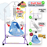 CANDY ONE Baby Cradle Stand Set Rangka Buaian Baby Soft Net Besi Buai Bayi Rangka Buayan Baby Buai S