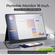 Portable Monitor 16 Inch 2.5K QHD IPS 60Hz HDR Wide Angle