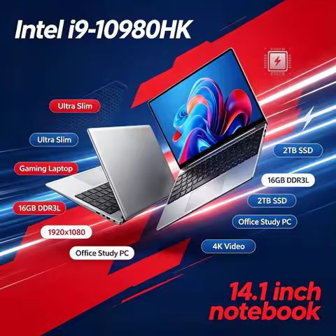 Intel Core i9 10980HK 14.1 Inch Pro Laptop 8C 16T 2.4 5.3GHz 16MB 45W 32GB RAM 2TB M.2 SSD Office Ga