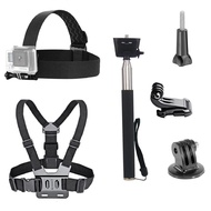 【YF】 Accessories Bundle Kit Head Strap Mount/Chest Harness/Selfie Stick for Gopro Hero 11 10 9 8 7 6 5 4/AKASO EK7000/Brave 7/Dragon