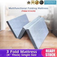 3-Fold Mattress – 4 Inches Thick (10cm) | Single Size (3' x 6') /Tilam Lipat 3 – Tebal 4 Inci (10cm)