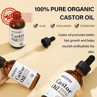 60ml Natural Castor Oil Hair Eyebrow Lashes Growth Drops Plant Natural Hair Care Serum Essence L7w5