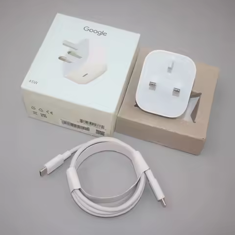 Google 45W Pixelbook Charger UK Super Fast Charging Wall Power Adapter USB C to C Cable For Pixel 9 