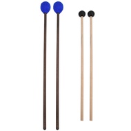 [2TPO] 4 Pcs Marimba Mallet Yarn and Rubber Head Maple Wood Percussion Mallet for Marimba