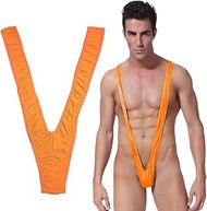 1 Borat Mankini, Orange, One Size, Joke Items, Fun Accessory, Stag Party, Pool Party Swimwear, Comed