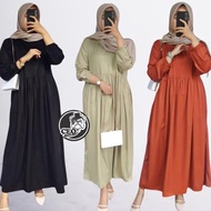 Shafa Midi Dress Terbaru Busui &amp; Non Busui / Midi Dress Premium Rayon
