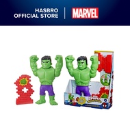 Marvel Spidey and His Amazing Friends Power Smash Hulk Preschool Toy, Face-Changing 10-inch Hulk Action Figure, Ages 3+