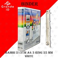 Bambi BINDER 2131M A4 3 RING 25MM INSERT RING BINDER
