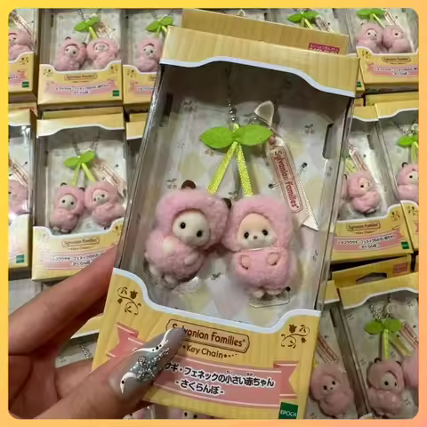 Sylvanian Families Blind Keychain Aceessories Figures Original Animal Hanging Decoration Dollhouse F