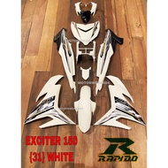 RAPIDO COVER SET Y15ZR V1/V2 EXCITER 150 (31) WHITE COVERSET YSUKU Y15 MOTOR