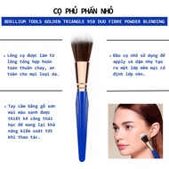 Cọ phủ phấn nhỏ 958 Bdellium Tools Golden Triangle Duo Fibre Powder Blending lông mềm thiết kế siêu