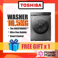 [FREE GIFT] Toshiba 10.5KG Front Load Inverter Washer TW-BK115GF4M(SK) / TWBK115GF4M