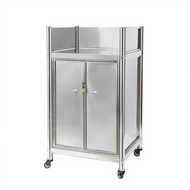 Gas Cylinder Storage Rack Stainless Steel Mobile Cabinet with Lockable Door Sturdy Duty Kitchen Orga