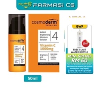 Cosmoderm Glow-C Brightening Moisture Solution 50mL EXP:12/2027 [ Moisturizer, Vitamin C, 1000mg ]
