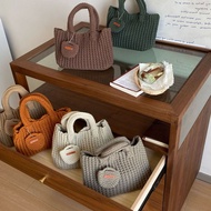 Woven Handbag Women Fashionable All-Match Boston Knitted Handbag