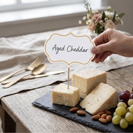 Yosoo 50 Cheese Marker Food Labels Charcuterie Board (Kraft Paper)
