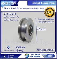 Roda pagar 8 cm super besi AS roda saja tanpa casing atau rumah roda