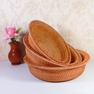 Modern Food Basket Bamboo Woven Basket Fruit Basket Rattan Household Living Room Coffee Table Bread 