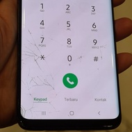 LCD SAMSUNG S9 PLUS S9+ COPOTAN AMOLED EDGE retak rambut