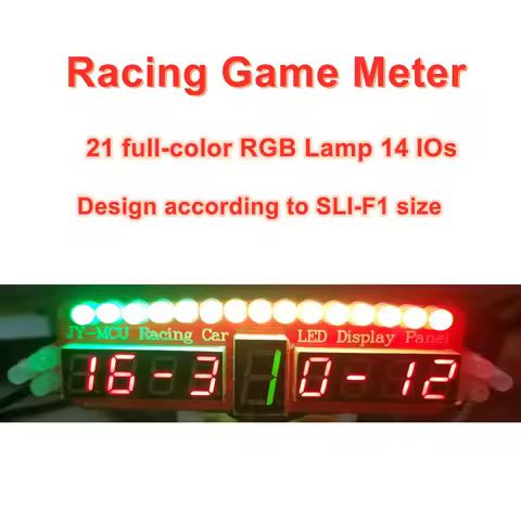 Simulation Racing Game Display Meters RGB Full Color Marquee Lamp Steering Wheel Peripherals for SIM