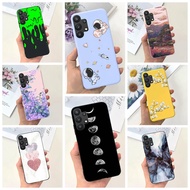 For Samsung Galaxy A32 5G Case m32 5G Aesthetic Cute Cartoon Cat Flowers Shockproof Back Cover For Samsung Galaxy M32 5G Phone Case Bumper