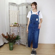 Hana Mokuba 清新休閒水洗感牛仔吊帶長裙