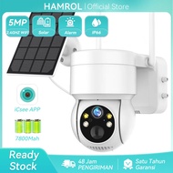 Hamrol 5MP Outdoor Solar PTZ WiFi IP Kamera With Rechargeable Battery PIR Human Detection Wireless C