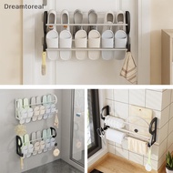 [DMT] Wall Mounted Shoe Ra Simple Bathroom Slipper Ra Multi-functional Nail Free Kitchen Ra Hole Fre