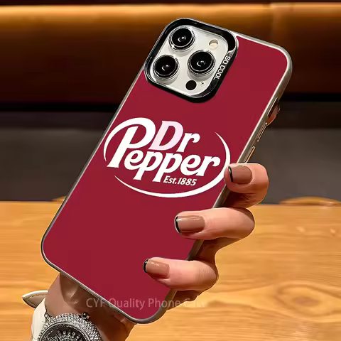 Cherry Drink D-Dr P-Pepper Phone Case For Apple 11 12 13 14 15 16Pro Max Plus Protect Plating Phone