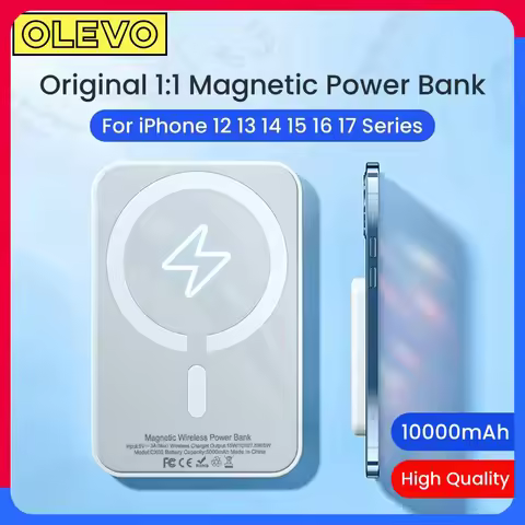 10000mAh Original Magnetic Powerbank 15W Wireless Fast Charger For Magsafe Power Bank Spare Battery 