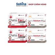 Combo 2h Chela Ferr Forte 11.4g and 2h Chela Calcium D3 36g (Oilmp Labs).Health protection foods for