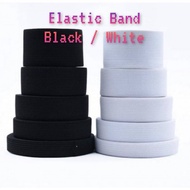 70100 Elastic Band Getah Seluar Boxer Black White 0.3cm / 0.5cm / 1.0cm / 1.5cm / 2.0cm / 2.5cm / 3.0cm / 4.0cm / 5.0cm