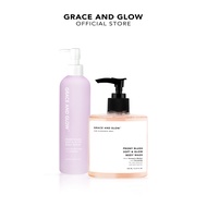 Grace and Glow Peony Blush Soft &amp; Glow solution Body Wash + Body Serum For Anti Blemish and Skin Barrier Ferulic Acid &amp; Peptides