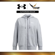 Under Armour Women Icon Fleece Oversized Full-Zip Jacket - Mod Gray/White 1388662-012