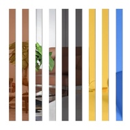 10 Piece/Set Self Adhesive Striped Design Mirror Stickers/Removable Mirror Wall Decals for Bedroom H